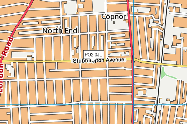 PO2 0JL map - OS VectorMap District (Ordnance Survey)