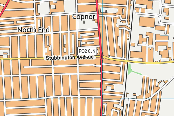 PO2 0JN map - OS VectorMap District (Ordnance Survey)