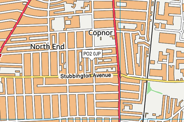 PO2 0JP map - OS VectorMap District (Ordnance Survey)