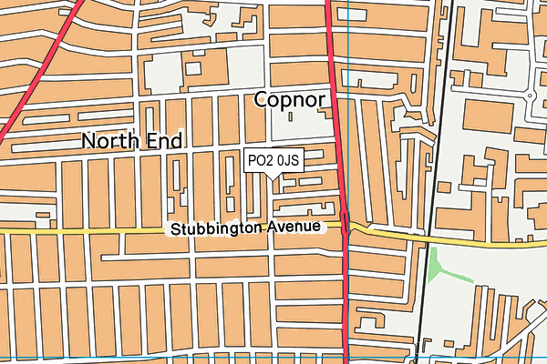 PO2 0JS map - OS VectorMap District (Ordnance Survey)