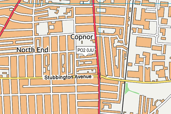 PO2 0JU map - OS VectorMap District (Ordnance Survey)