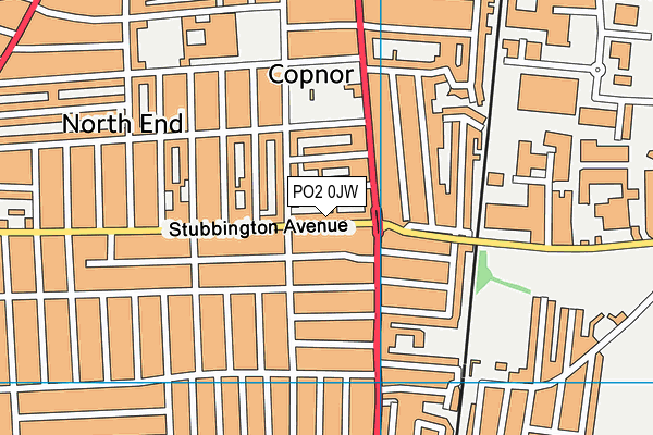 PO2 0JW map - OS VectorMap District (Ordnance Survey)