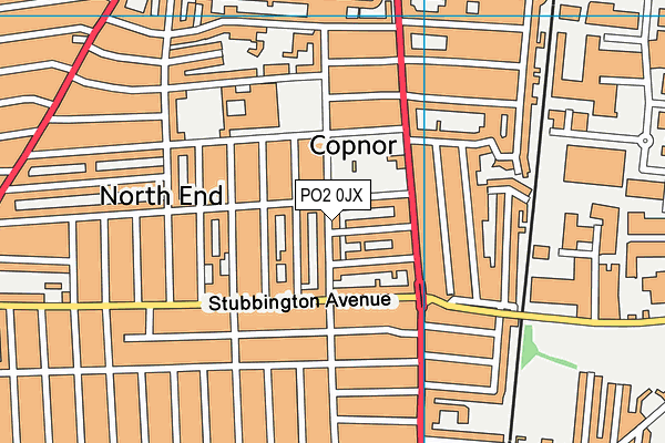 PO2 0JX map - OS VectorMap District (Ordnance Survey)