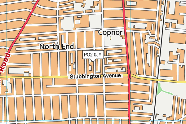 PO2 0JY map - OS VectorMap District (Ordnance Survey)