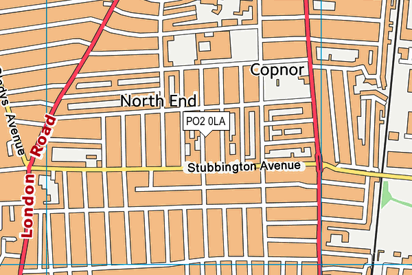 PO2 0LA map - OS VectorMap District (Ordnance Survey)