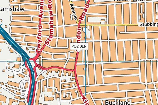 PO2 0LN map - OS VectorMap District (Ordnance Survey)