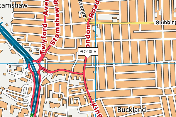 PO2 0LR map - OS VectorMap District (Ordnance Survey)