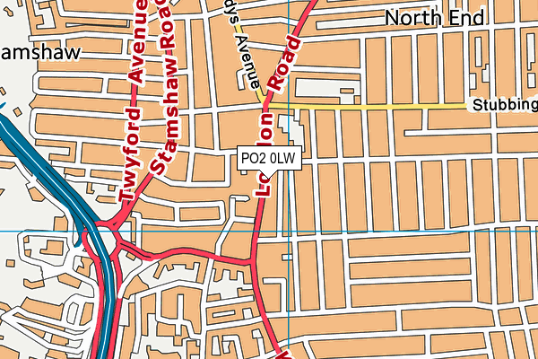 PO2 0LW map - OS VectorMap District (Ordnance Survey)