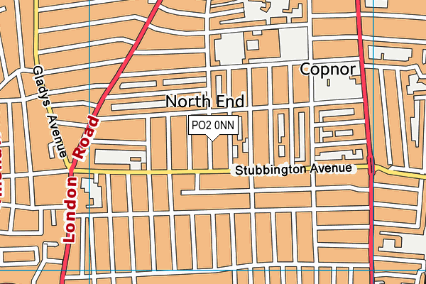 PO2 0NN map - OS VectorMap District (Ordnance Survey)