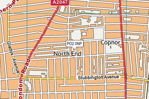 PO2 0NP map - OS VectorMap District (Ordnance Survey)