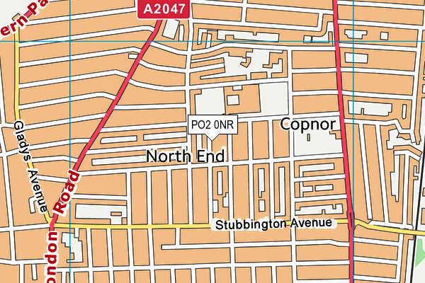 PO2 0NR map - OS VectorMap District (Ordnance Survey)