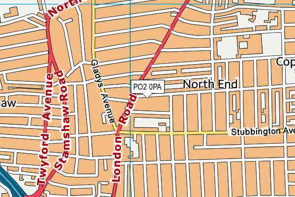 PO2 0PA map - OS VectorMap District (Ordnance Survey)