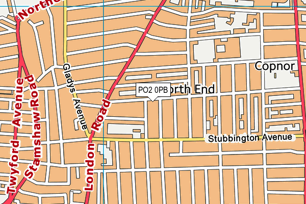 PO2 0PB map - OS VectorMap District (Ordnance Survey)