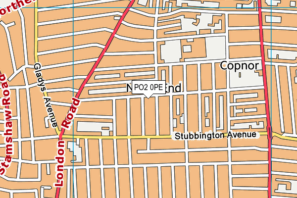 PO2 0PE map - OS VectorMap District (Ordnance Survey)