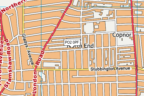 PO2 0PF map - OS VectorMap District (Ordnance Survey)