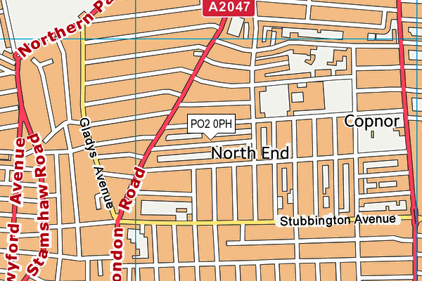 PO2 0PH map - OS VectorMap District (Ordnance Survey)