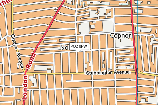 PO2 0PW map - OS VectorMap District (Ordnance Survey)