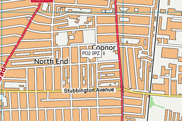 PO2 0PZ map - OS VectorMap District (Ordnance Survey)