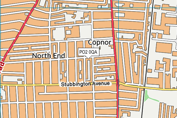 PO2 0QA map - OS VectorMap District (Ordnance Survey)