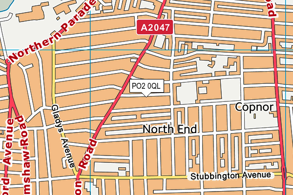 PO2 0QL map - OS VectorMap District (Ordnance Survey)