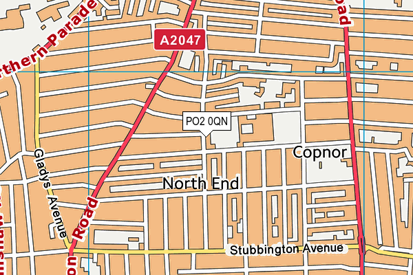 PO2 0QN map - OS VectorMap District (Ordnance Survey)