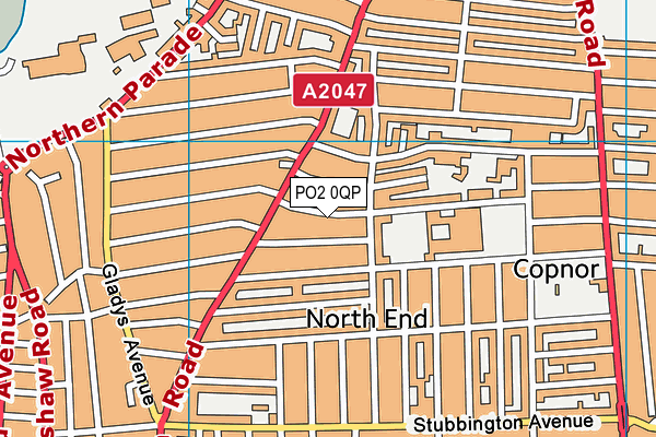 PO2 0QP map - OS VectorMap District (Ordnance Survey)