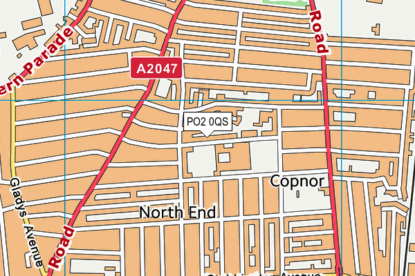 PO2 0QS map - OS VectorMap District (Ordnance Survey)