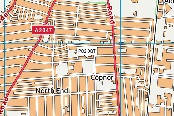 PO2 0QT map - OS VectorMap District (Ordnance Survey)