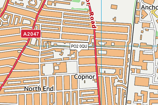 PO2 0QU map - OS VectorMap District (Ordnance Survey)