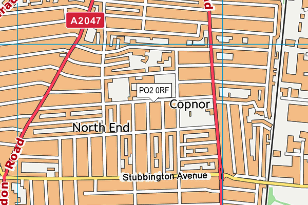 PO2 0RF map - OS VectorMap District (Ordnance Survey)