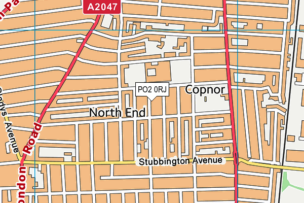 PO2 0RJ map - OS VectorMap District (Ordnance Survey)