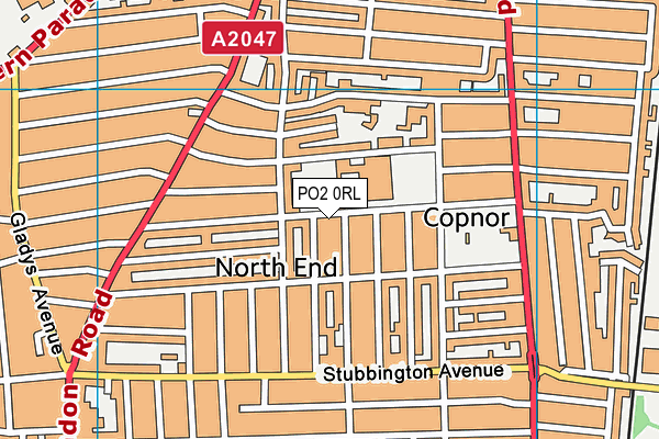 PO2 0RL map - OS VectorMap District (Ordnance Survey)