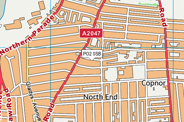 PO2 0SB map - OS VectorMap District (Ordnance Survey)