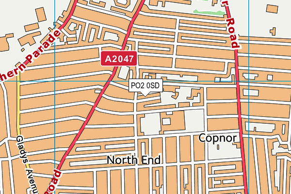 PO2 0SD map - OS VectorMap District (Ordnance Survey)