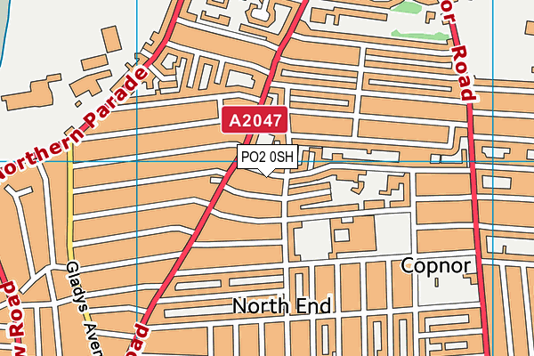 PO2 0SH map - OS VectorMap District (Ordnance Survey)