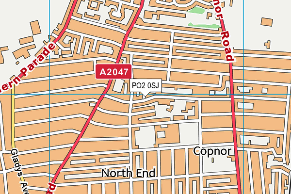 PO2 0SJ map - OS VectorMap District (Ordnance Survey)