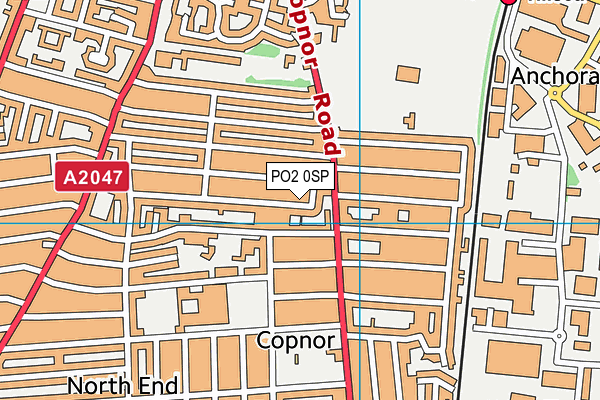 PO2 0SP map - OS VectorMap District (Ordnance Survey)