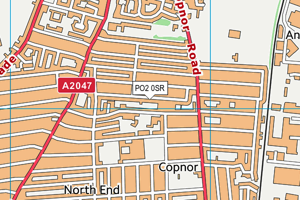 PO2 0SR map - OS VectorMap District (Ordnance Survey)