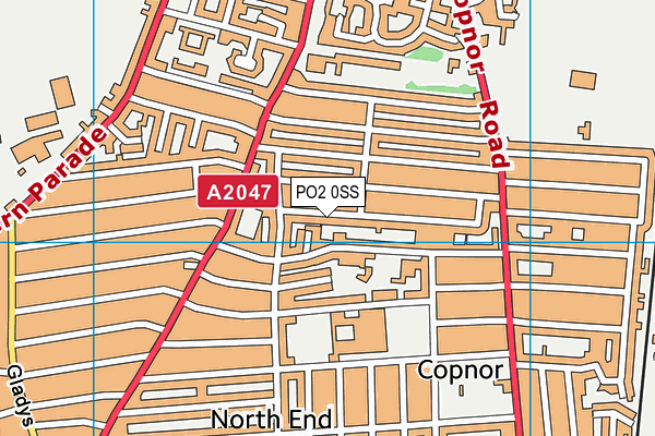 PO2 0SS map - OS VectorMap District (Ordnance Survey)