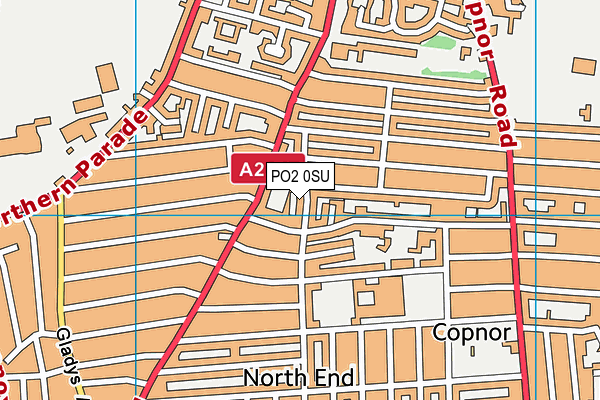 PO2 0SU map - OS VectorMap District (Ordnance Survey)