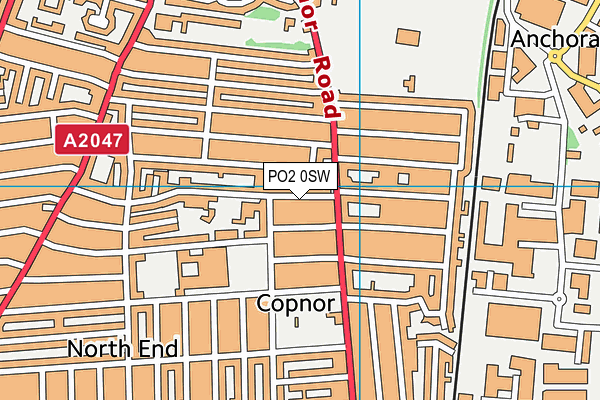 PO2 0SW map - OS VectorMap District (Ordnance Survey)