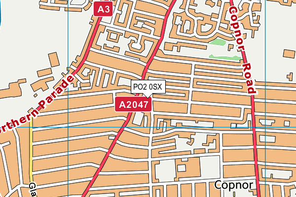 PO2 0SX map - OS VectorMap District (Ordnance Survey)