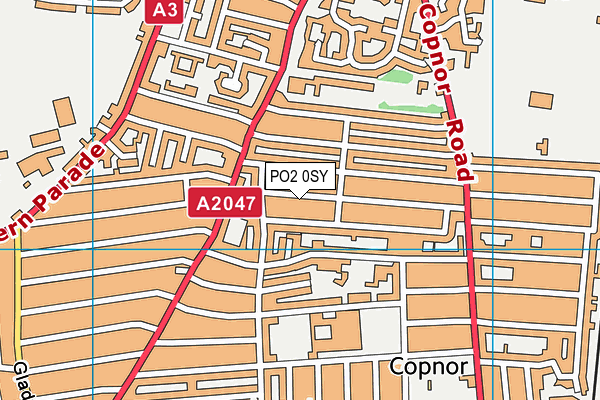 PO2 0SY map - OS VectorMap District (Ordnance Survey)