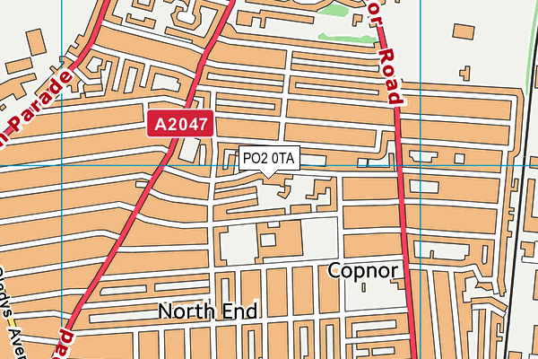 PO2 0TA map - OS VectorMap District (Ordnance Survey)