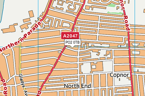 PO2 0TB map - OS VectorMap District (Ordnance Survey)