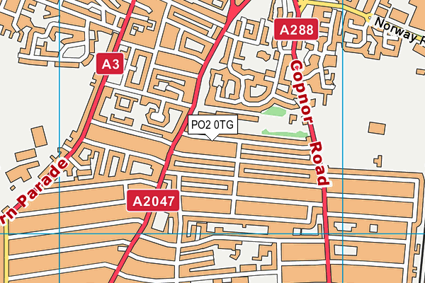 PO2 0TG map - OS VectorMap District (Ordnance Survey)