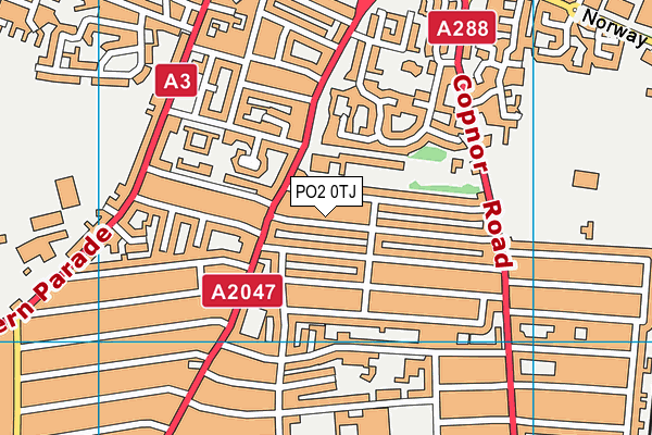 PO2 0TJ map - OS VectorMap District (Ordnance Survey)