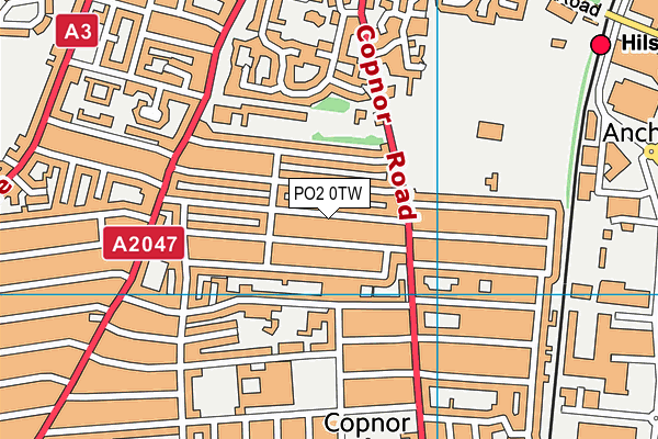 PO2 0TW map - OS VectorMap District (Ordnance Survey)