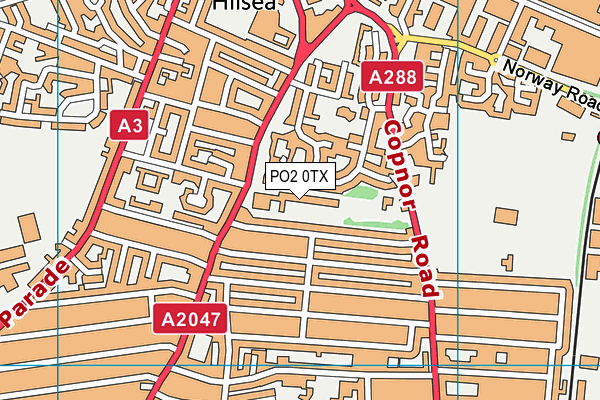 PO2 0TX map - OS VectorMap District (Ordnance Survey)