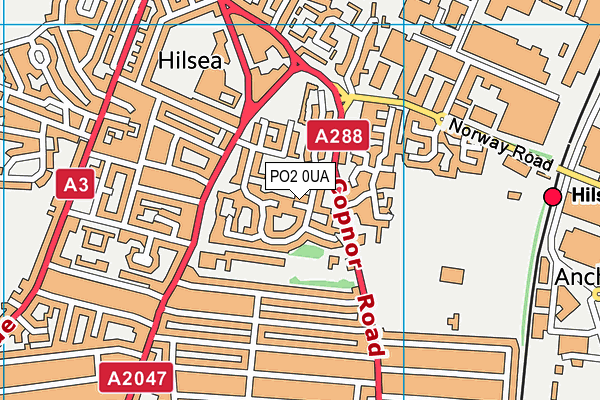 PO2 0UA map - OS VectorMap District (Ordnance Survey)